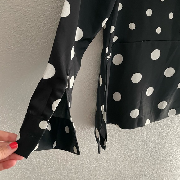 H&M Polka Dot Peplum Top ⚫️⚪️ - Picture 4 of 5